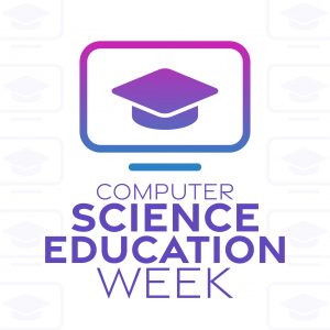 Computer Science Education Week. Vector Illustration. Holiday Poster.